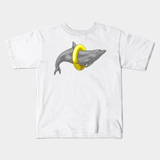 Dolphin Swimming Lifebuoy Kids T-Shirt